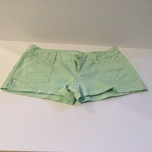 Jean shorts. Green. Size 5. Mossimo